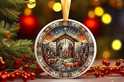 Round Christmas Ornament Sublimation|Clipart Product Image 1