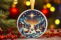 Round Christmas Ornament Sublimation|Clipart Product Image 1