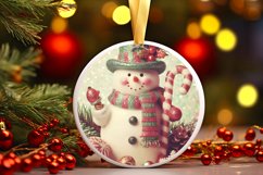 Round Christmas Ornament Sublimation|Clipart Product Image 1