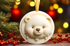 Polar Bear Round Sublimation PNG Product Image 3