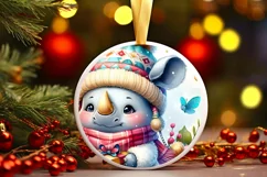 Digital Baby Rhino Sublimation PNG Product Image 3