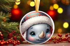 Digital Baby Rhino Sublimation PNG Product Image 1