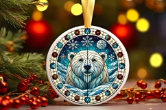 Round Christmas Ornament Sublimation|Clipart Product Image 2