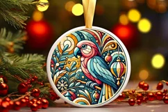 Round Christmas Ornament Sublimation|Clipart Product Image 1