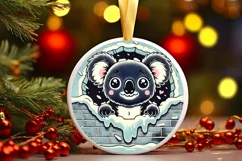 Round Christmas Ornament Sublimation|Clipart Product Image 2