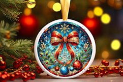 Round Christmas Ornament Sublimation|Clipart Product Image 2