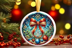 Round Christmas Ornament Sublimation|Clipart Product Image 2
