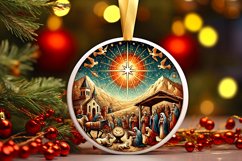 Round Christmas Ornament Sublimation|Clipart Product Image 1