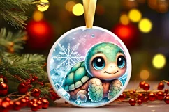 Round Christmas Ornament Sublimation|Clipart Product Image 2