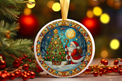 Round Christmass Ornament PNG Product Image 1