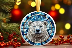 Round Christmas Ornament Sublimation|Clipart Product Image 1