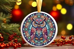 Round Christmas Ornament Sublimation|Clipart Product Image 2