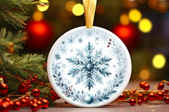 Round Christmass Ornament PNG Product Image 1