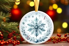 Round Christmas Ornament Sublimation|Clipart Product Image 3