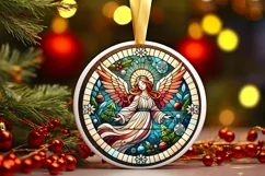 Round Christmas Ornament Sublimation|Clipart Product Image 2