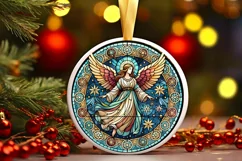 Round Christmas Ornament Sublimation|Clipart Product Image 2