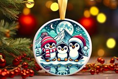Round Christmas Ornament Sublimation|Clipart Product Image 1