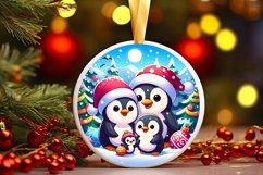 Round Christmas Ornament Sublimation|Clipart Product Image 1