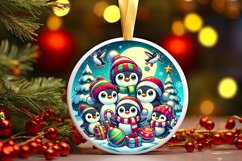 Round Christmas Ornament Sublimation|Clipart Product Image 1