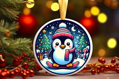 Round Christmas Ornament Sublimation|Clipart Product Image 1
