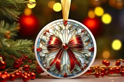 Round Christmas Ornament Sublimation|Clipart Product Image 1