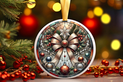 Round Christmass Ornament PNG Product Image 1