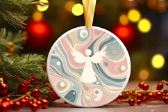 Round Christmas Ornament Sublimation|Clipart Product Image 1