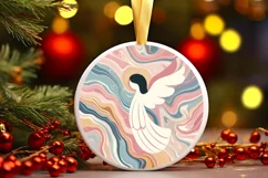 Round Christmas Ornament Sublimation|Clipart Product Image 1
