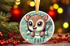 Round Christmas Ornament Sublimation|Clipart Product Image 1