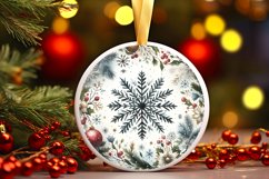 Round Christmas Ornament Sublimation|Clipart Product Image 1