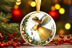 Round Christmas Ornament Sublimation|Clipart Product Image 2
