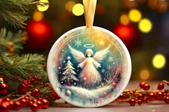 Round Christmas Ornament Sublimation|Clipart Product Image 2
