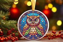 Round Christmas Ornament Sublimation|Clipart Product Image 1