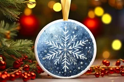 Round Christmas Ornament Sublimation|Clipart Product Image 3