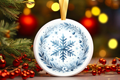 Round Christmass Ornament PNG Product Image 1