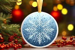 Round Christmas Ornament Sublimation|Clipart Product Image 3