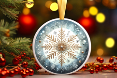 Round Christmass Ornament PNG Product Image 1