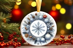 Round Christmas Ornament Sublimation|Clipart Product Image 3