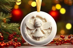 Round Christmas Fairy PNG Product Image 3