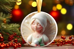 Round Christmas Fairy PNG Product Image 3