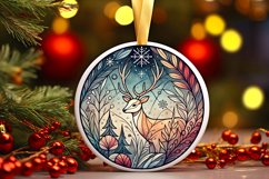 Round Christmas Ornament Sublimation|Clipart Product Image 1