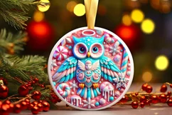 Round Christmas Ornament Sublimation|Clipart Product Image 2