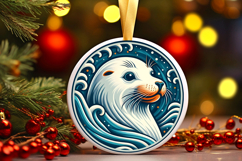 Round Christmass Ornament PNG Product Image 1