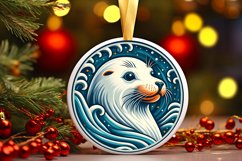 Round Christmas Ornament Sublimation|Clipart Product Image 1