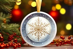 Round Christmas Ornament Sublimation|Clipart Product Image 3