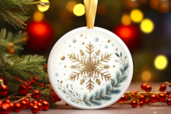 Round Christmass Ornament PNG Product Image 1
