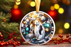 Round Christmas Ornament Sublimation|Clipart Product Image 2