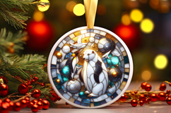 Round Christmass Ornament PNG Product Image 1
