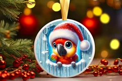 Round Christmas Ornament Sublimation|Clipart Product Image 2