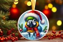 Round Christmas Ornament Sublimation|Clipart Product Image 2